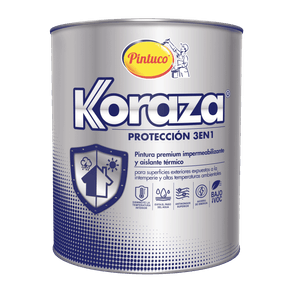 Pintura Koraza Protección 3 en 1 - Blanco Galón - Negro